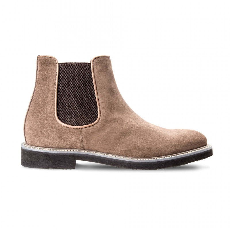 Moreschi 042381B Suede Leather Chelsea boots Beige