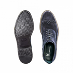 Moreschi 042382BBS Suede Leather Oxfords Blue (SPECIAL ORDER)