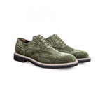 Moreschi 042382BVS Suede Leather Oxfords Green (SPECIAL ORDER)