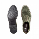 Moreschi 042382BVS Suede Leather Oxfords Green (SPECIAL ORDER)