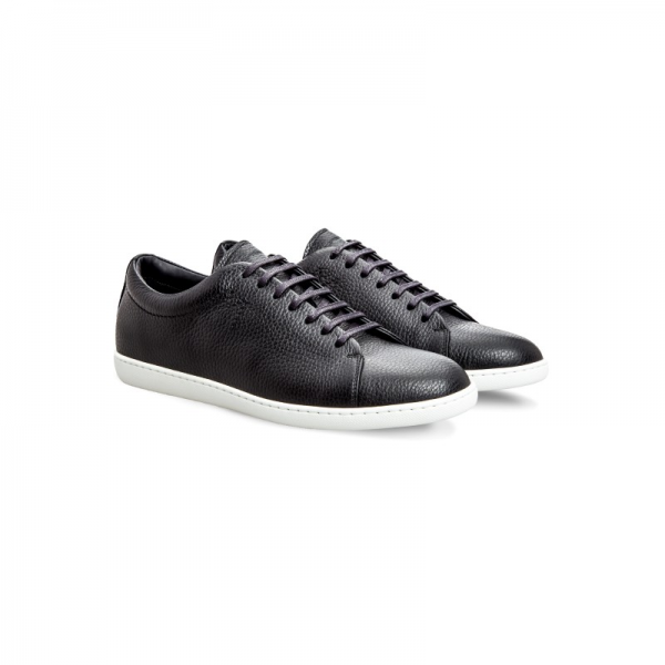 Moreschi 042540C Hammered Leather sneakers Black (SPECIAL ORDER)