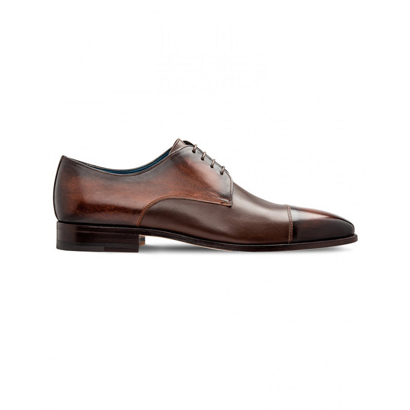 Moreschi 043125 Calfskin Derby Shoes Dark Brown