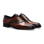 Moreschi 043128C Calfskin Oxfords Dark Brown