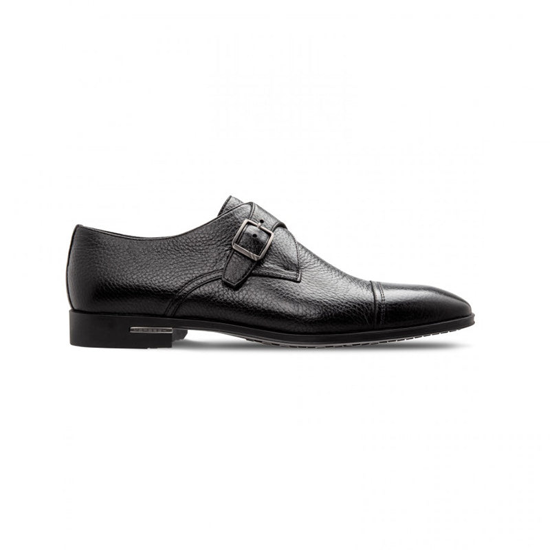 Moreschi 043133 Deerskin Monk Shoes Black