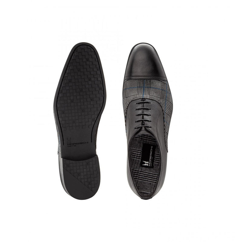Moreschi 043136 Calfskin and Suede Oxford Black
