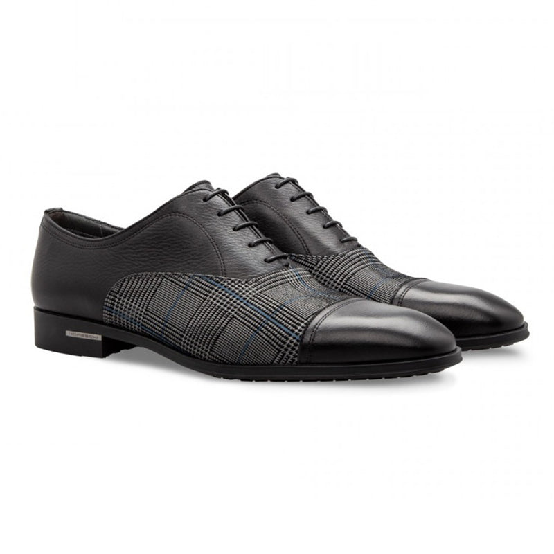 Moreschi 043136 Calfskin and Suede Oxford Black