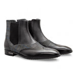 Moreschi 043138 Calfskin and Suede Boots Black
