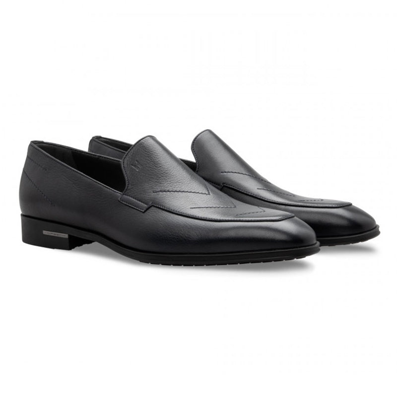 Moreschi 043141 Calfskin Loafer Shoes Black