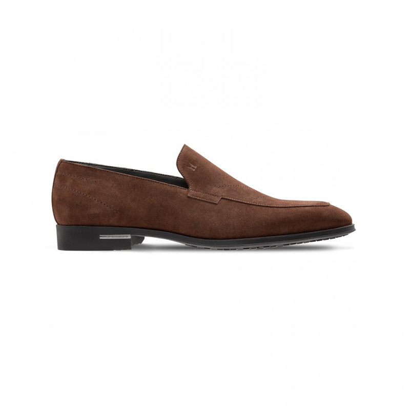 Moreschi 043141C Suede Loafer Shoes Dark Brown