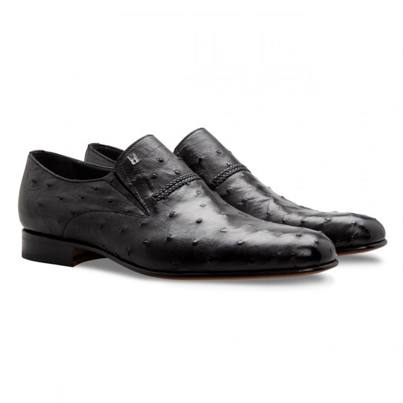 Moreschi 043149 Ostrich Loafers Black