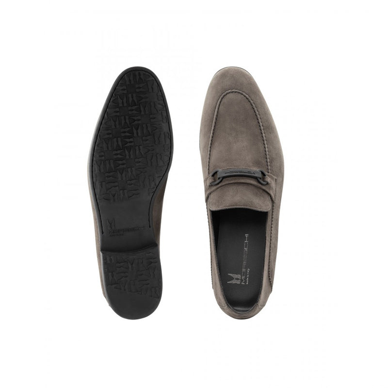 Moreschi 043157F TP Suede Loafer Shoes Light Grey