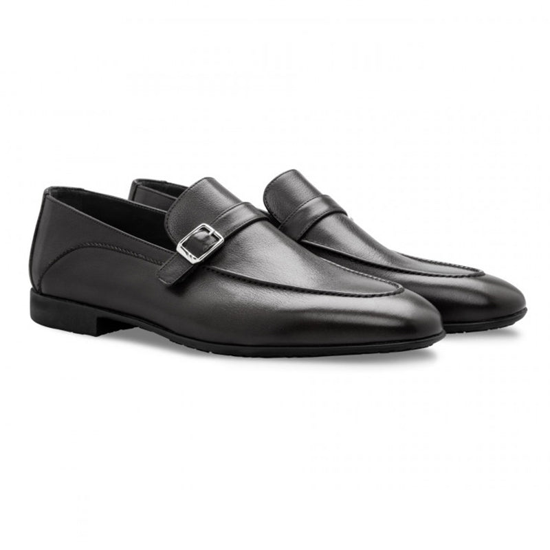 Moreschi 043159 NE Calfskin Loafer Shoes Black