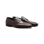 Moreschi 043160-MS Calfskin & Leather Loafer Shoes Brown