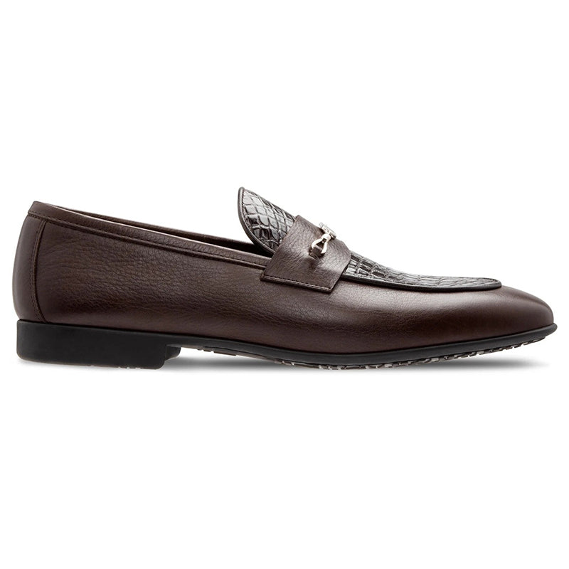 Moreschi 043160-MS Calfskin & Leather Loafer Shoes Brown