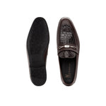 Moreschi 043160 MS Alligator & Calfskin Loafers Dark Brown