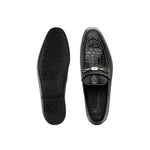 Moreschi 043160-NE Alligator & Calfskin Loafers Black