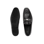 Moreschi 043160 NE Alligator & Calfskin Loafers Black