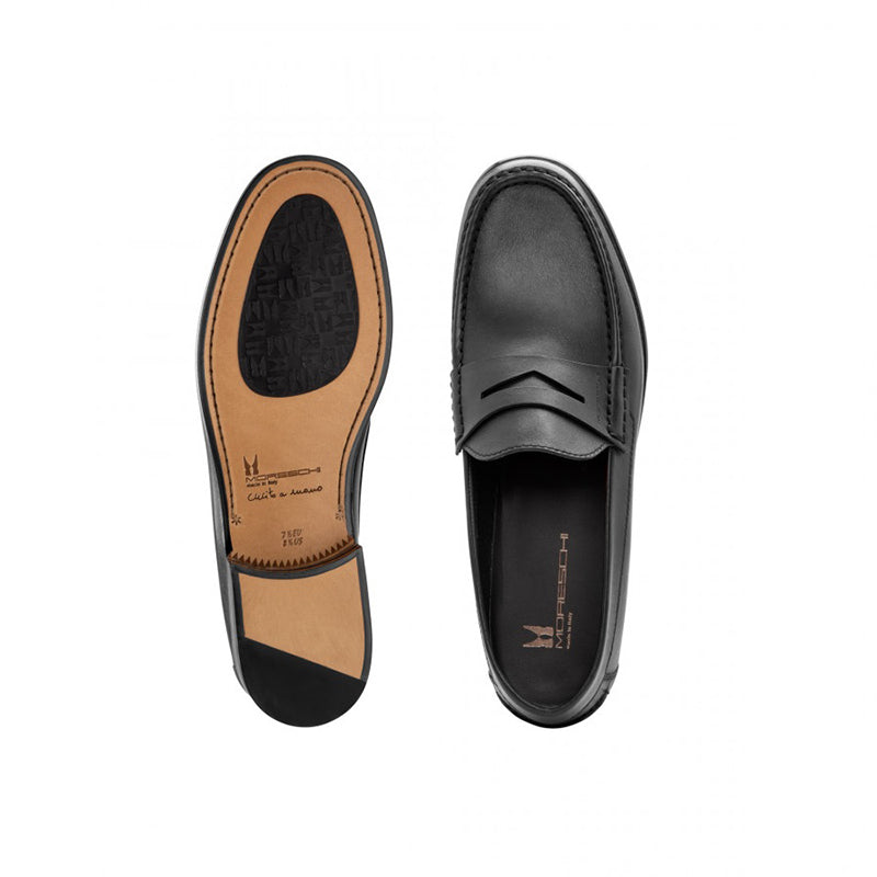 Moreschi 043167 Calfskin Loafer Shoes Black