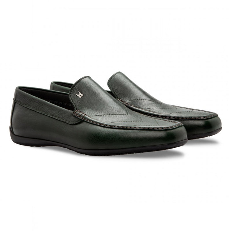 Moreschi 043173 VS Calfskin Driver Shoes Dark Green
