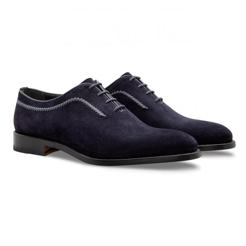 Moreschi 043186A Suede Oxford Dark Blue