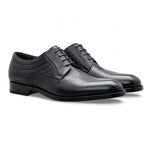 Moreschi 043190 Deerskin and Calfskin Derby Shoes Dark Blue