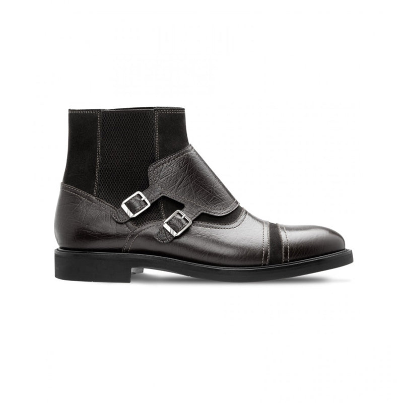Moreschi 043195 NE Calfskin and Suede Boots Black