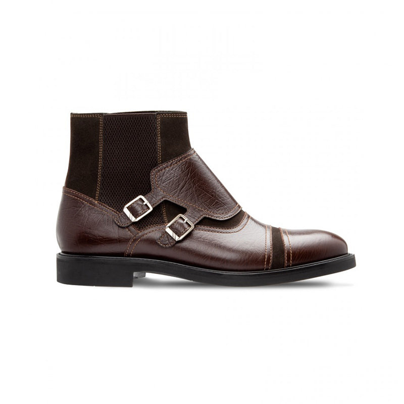 Moreschi 043195 TM Calfskin and Suede Boots Dark Brown