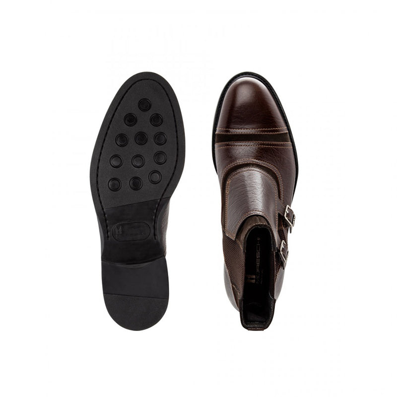 Moreschi 043195 TM Calfskin and Suede Boots Dark Brown