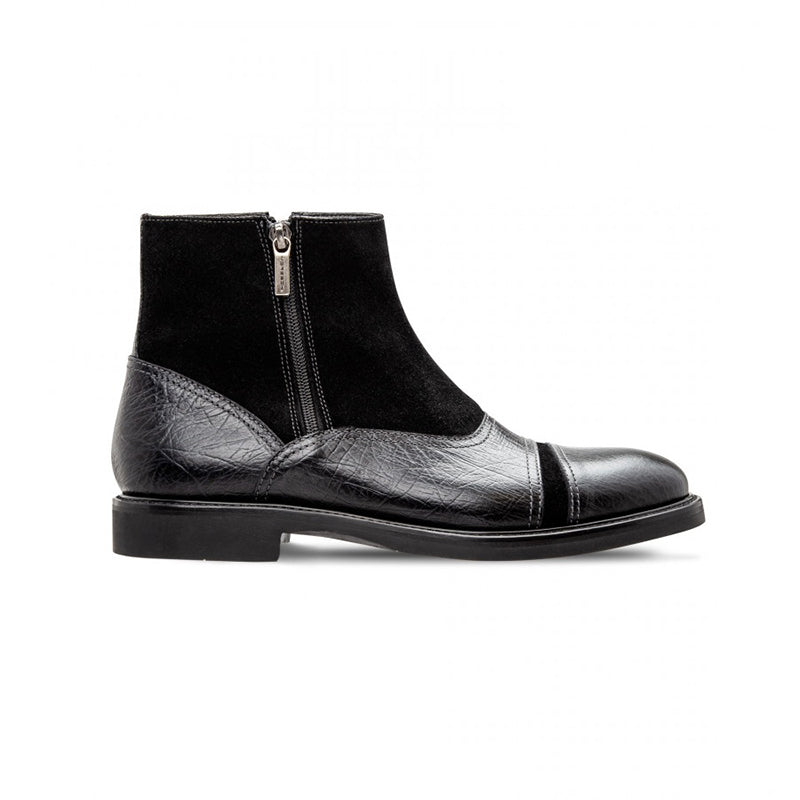 Moreschi 043196 Calfskin and Suede Boots Black