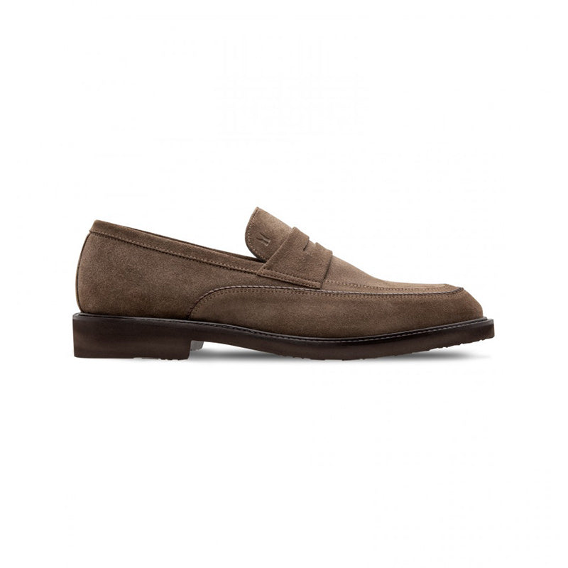 Moreschi 043199Q Suede Loafer Shoes Light Grey