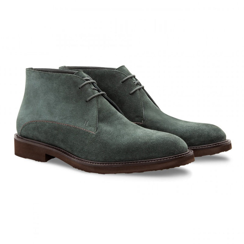 Moreschi 043201S Suede Ankle Boots Dark Green