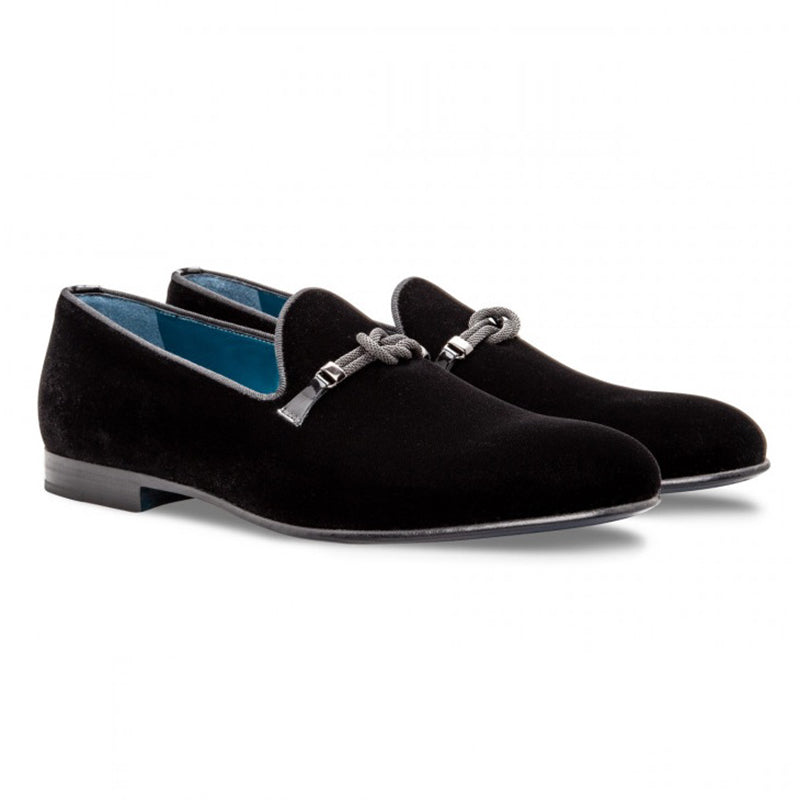 Moreschi 043205 Velvet Slip-on Shoes Black