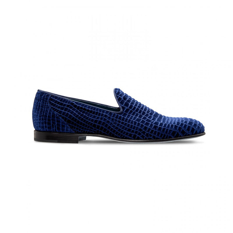 Moreschi 043209 Velvet Slip-on Shoes Light Blue