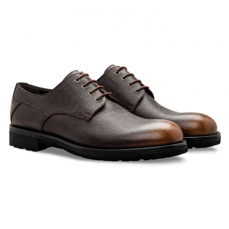 Moreschi 043213 MM Calfskin Derby Shoes Brown