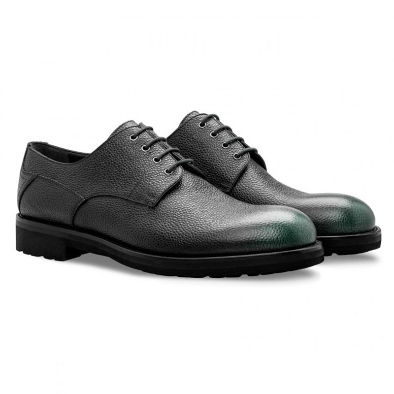 Moreschi 043213 VS Calfskin Derby Shoes Dark Green