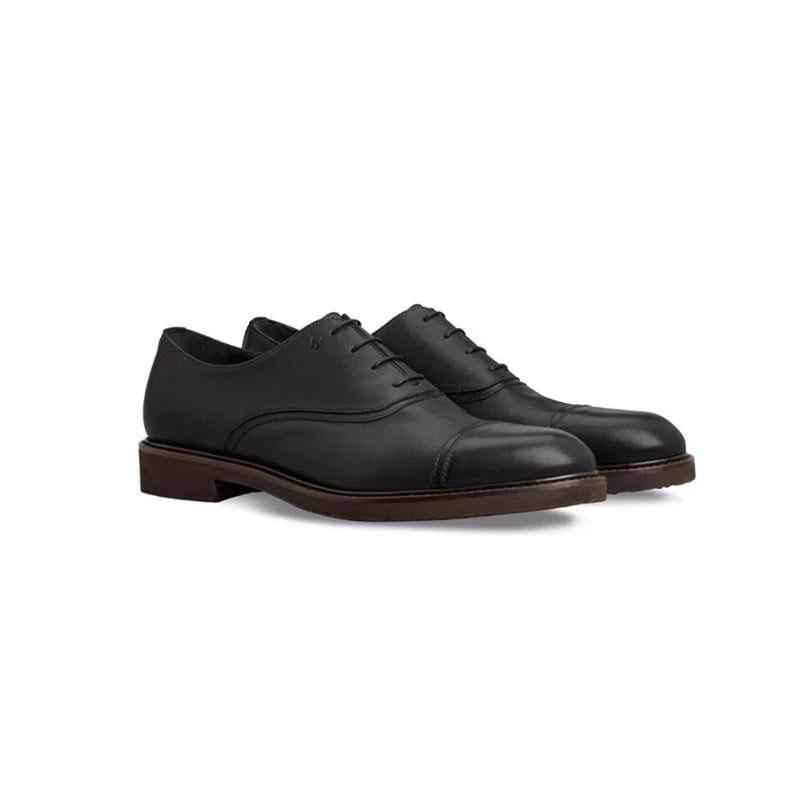 Moreschi 043548A Calfskin Oxford Shoes Black