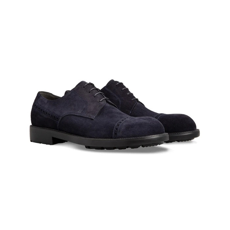 Moreschi 043560A Suede Derby Shoes Dark Blue