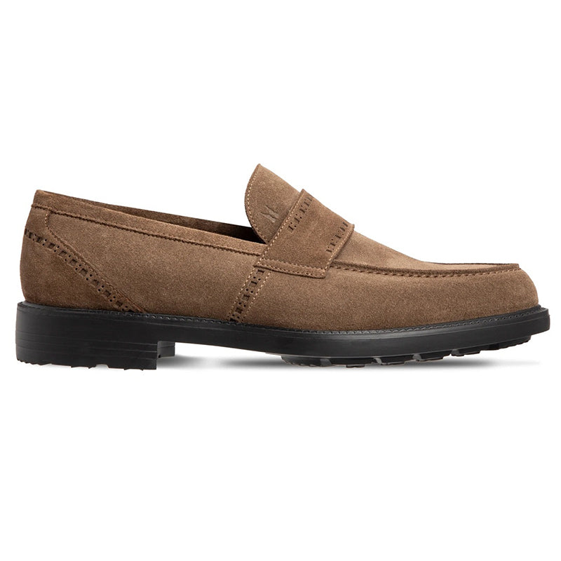 Moreschi 043561A Suede Loafer Shoes Taupe