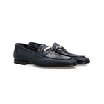 Moreschi 043664-BS Crocodile & Calf Loafers Dark Blue