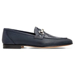 Moreschi 043664-BS Crocodile & Calf Loafers Dark Blue