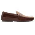 Moreschi 043705D Suede and Calfskin Driver Brown Taupe