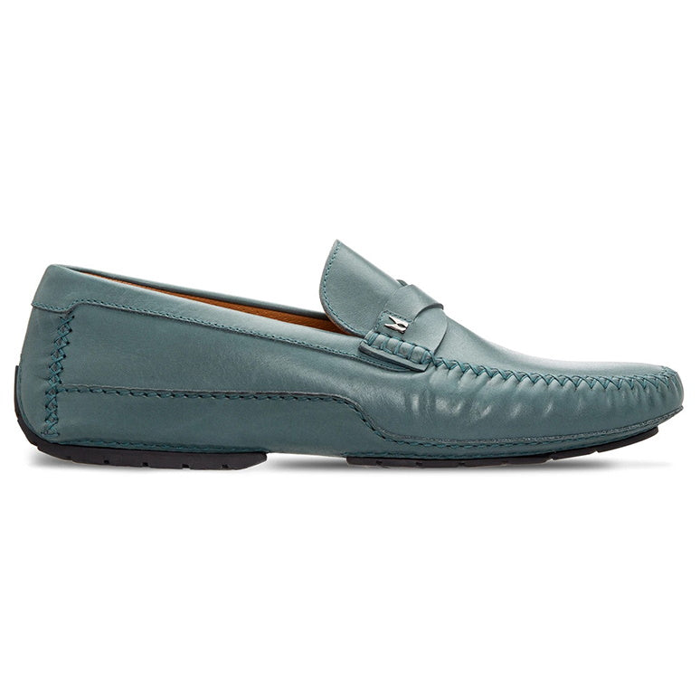 Moreschi 043706A Calfskin Driving Shoes Light Blue