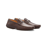 Moreschi 043708 Printed Leather Driver Dark Brown