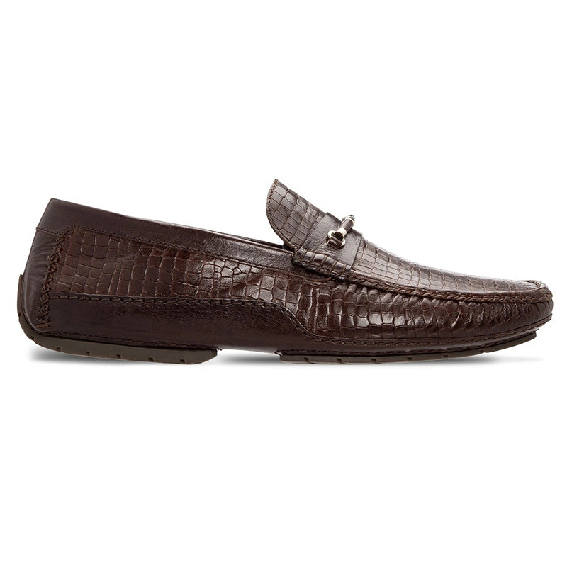 Moreschi 043708 Printed Leather Driver Dark Brown