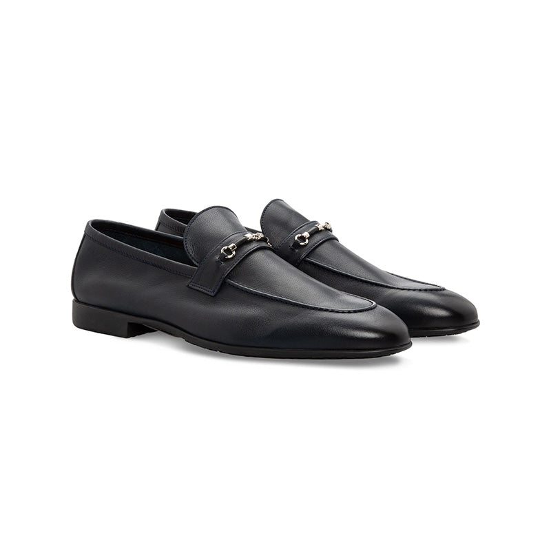 Moreschi 043730 Calfskin Loafer Blue