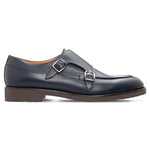 Moreschi 043752A Calfskin Monkstrap Shoes Antique Blue