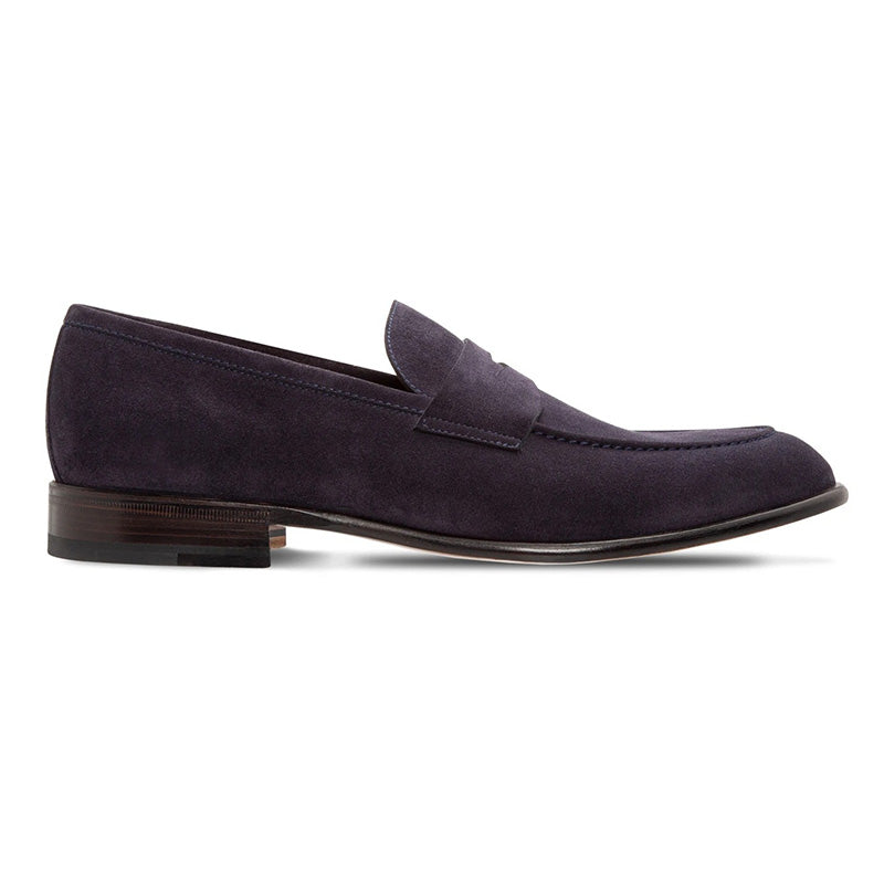 Moreschi 043802A Suede Loafer Dark Blue