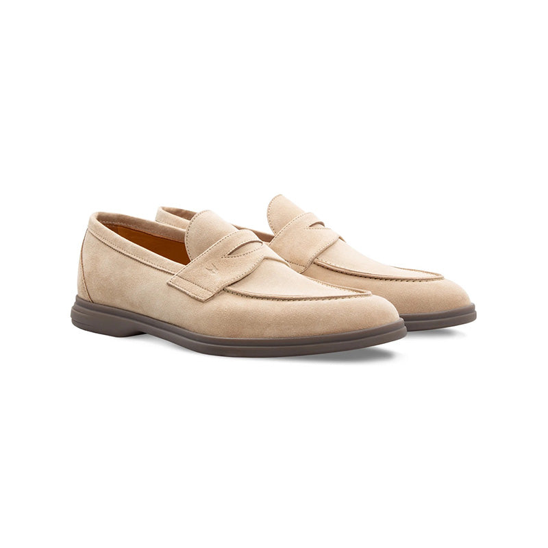 Moreschi 043809 Suede Leather Loafer Beige