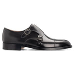 Moreschi 043814A Leather Double Monkstrap Shoes Black