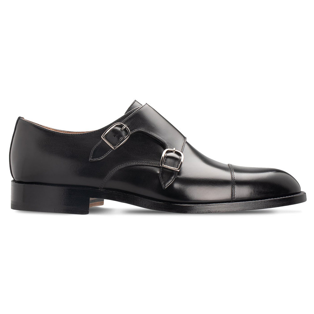 Moreschi 043814A Leather Double Monkstrap Shoes Black